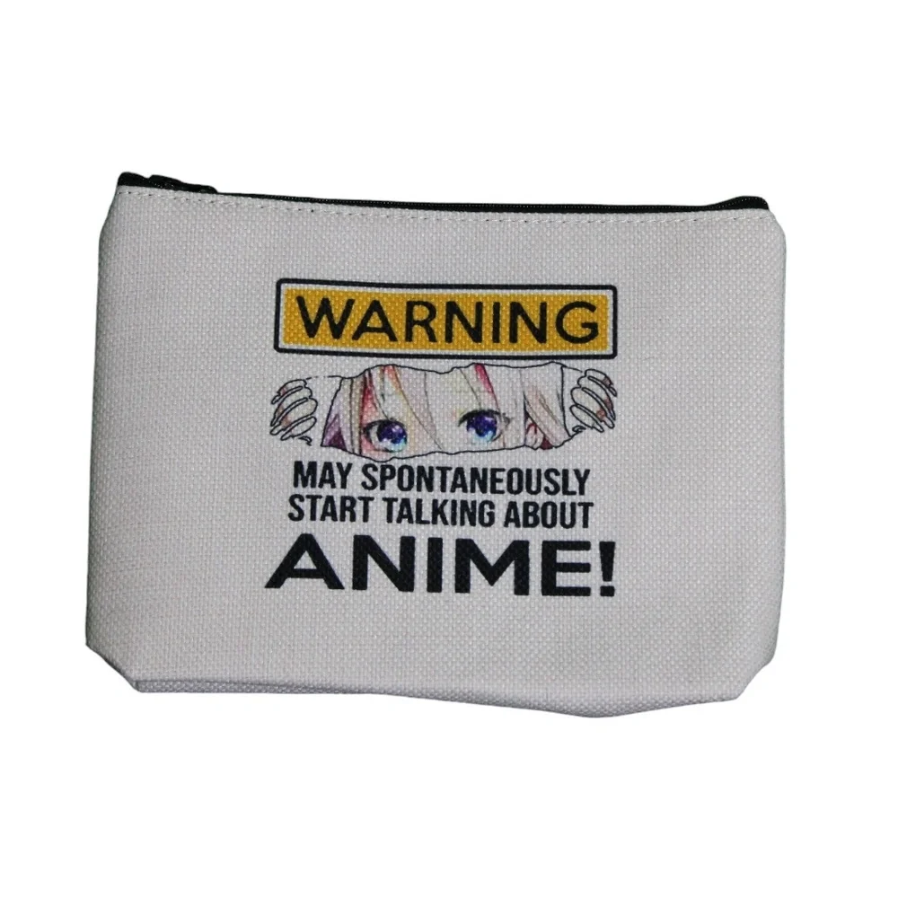 Warning May Spontaneously Start Talking About Anime Makeup Bag